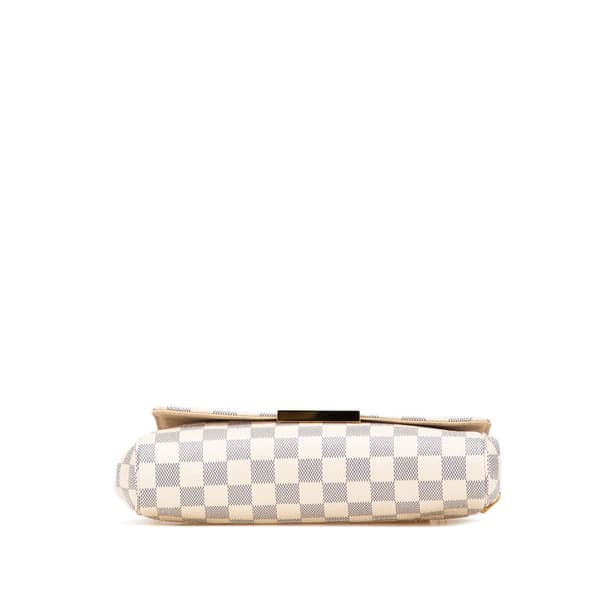 Pre-owned Louis Vuitton Damier Azur Favorite MM White