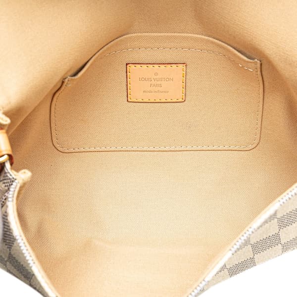 Pre-owned Louis Vuitton Damier Azur Favorite MM White
