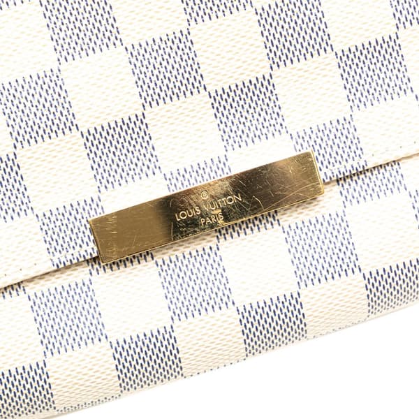 Pre-owned Louis Vuitton Damier Azur Favorite MM White