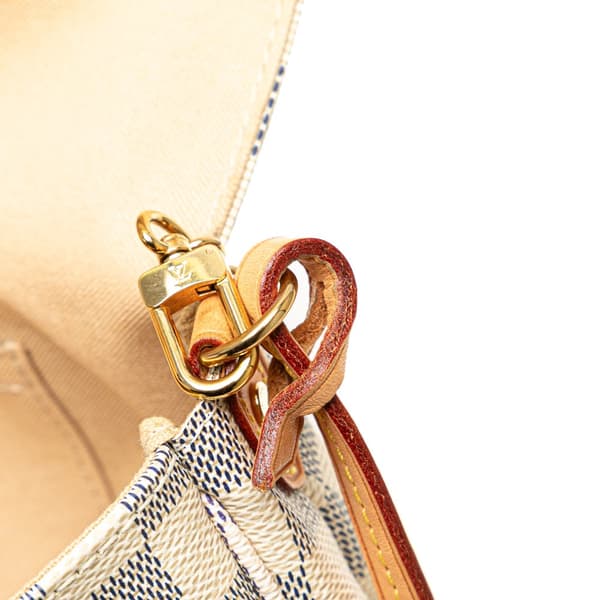 Pre-owned Louis Vuitton Damier Azur Favorite MM White