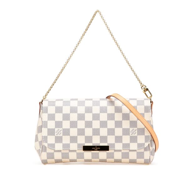 Pre-owned Louis Vuitton Damier Azur Favorite MM White