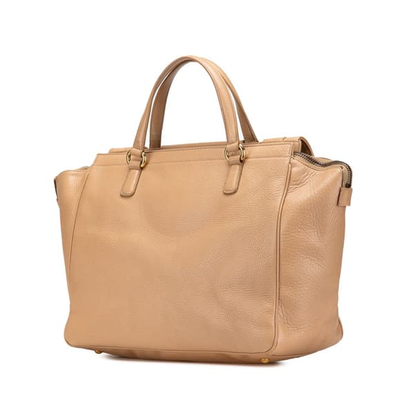 Pre-owned Gucci Medium Leather 1973 Handbag Brown
