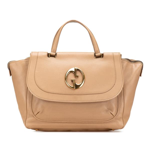 Pre-owned Gucci Medium Leather 1973 Handbag Brown
