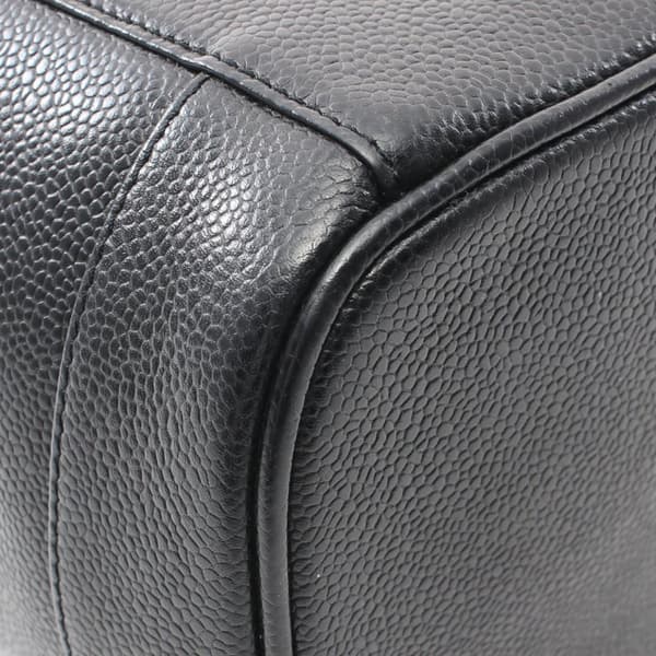 Pre-owned Chanel CC Caviar Vanity Case Black