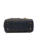 Miniatyrbild 3 av 10: Pre-owned Dior Mini Denim Cannage Studded Supple Lady Dior Blue