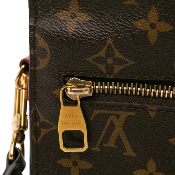 Pre-owned Louis Vuitton Monogram Pochette Metis Brown