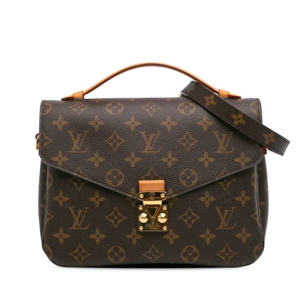 Pre-owned Louis Vuitton Monogram Pochette Metis Brown