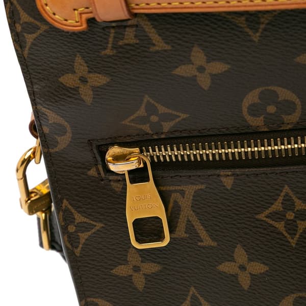 Pre-owned Louis Vuitton Monogram Pochette Metis Brown