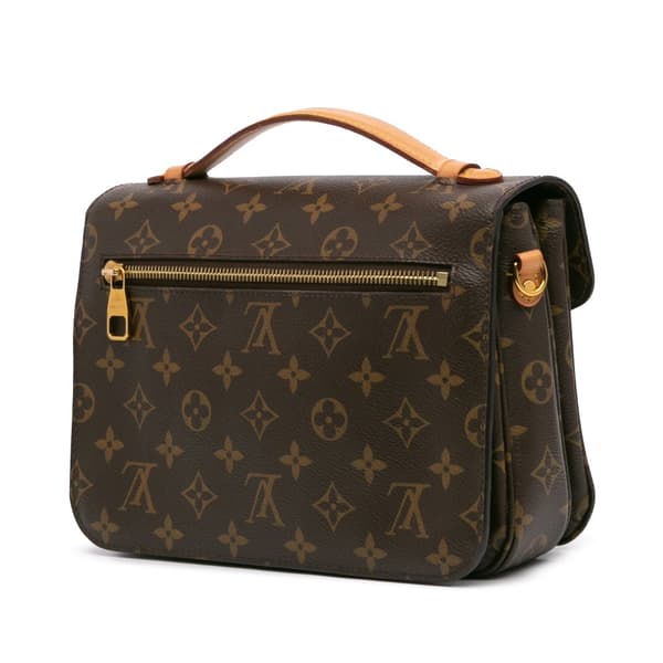 Pre-owned Louis Vuitton Monogram Pochette Metis Brown