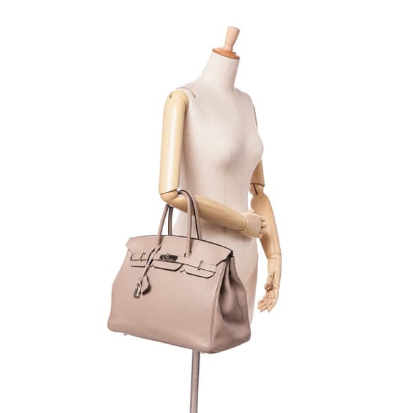 Pre-owned Hermès Togo Birkin Retourne 35 Brown
