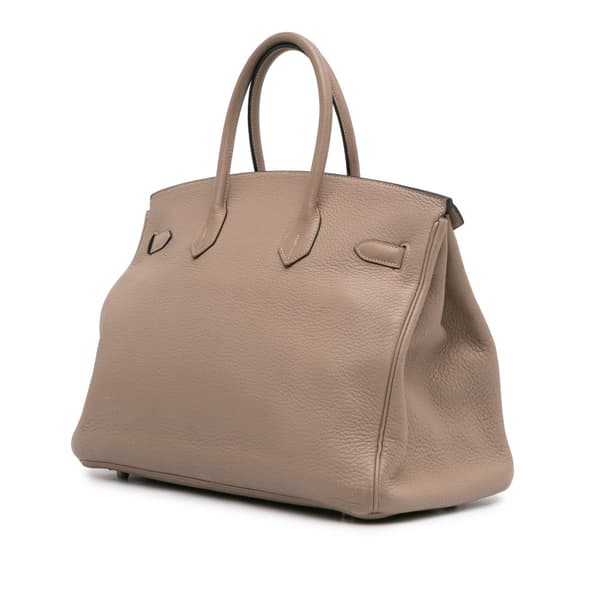 Pre-owned Hermès Togo Birkin Retourne 35 Brown