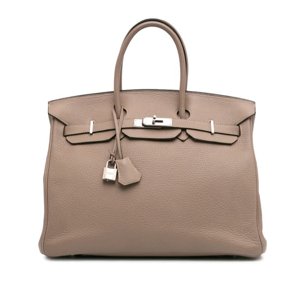 Pre-owned Hermès Togo Birkin Retourne 35 Brown