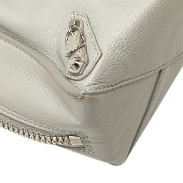 Pre-owned Balenciaga Mini Leather Papier A4 Satchel Gray