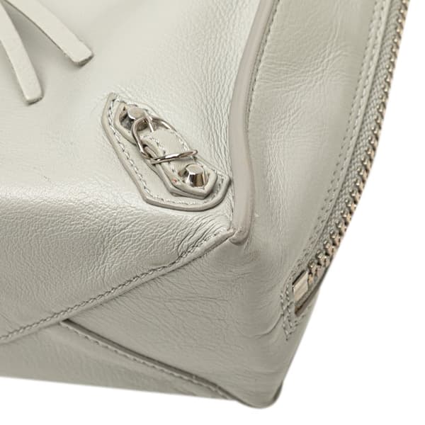 Pre-owned Balenciaga Mini Leather Papier A4 Satchel Gray