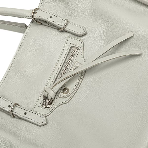 Pre-owned Balenciaga Mini Leather Papier A4 Satchel Gray