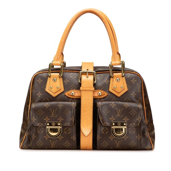 Pre-owned Louis Vuitton Monogram Manhattan GM Brown