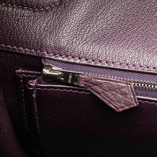 Pre-owned Hermès Togo Birkin Retourne 35 Purple