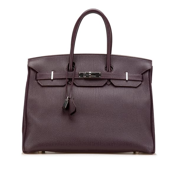 Pre-owned Hermès Togo Birkin Retourne 35 Purple