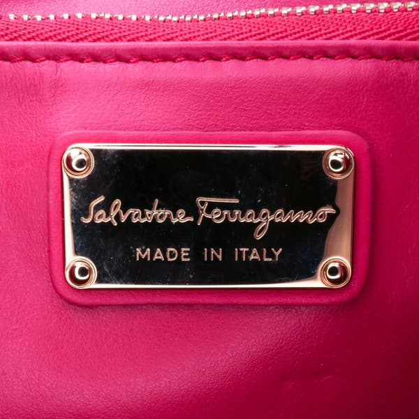 Pre-owned Ferragamo Leather Thalia Top Handle Bag Pink