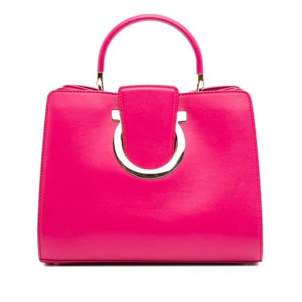 Pre-owned Ferragamo Leather Thalia Top Handle Bag Pink