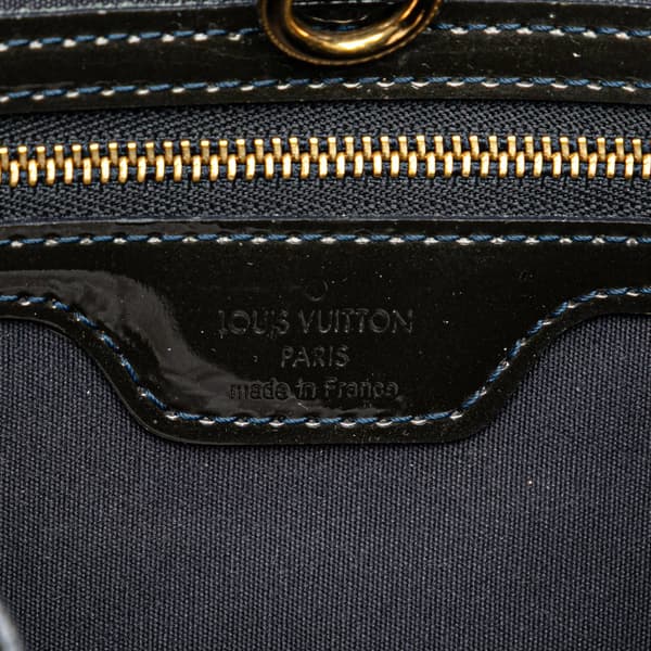 Pre-owned Louis Vuitton Monogram Vernis Wilshire PM Blue