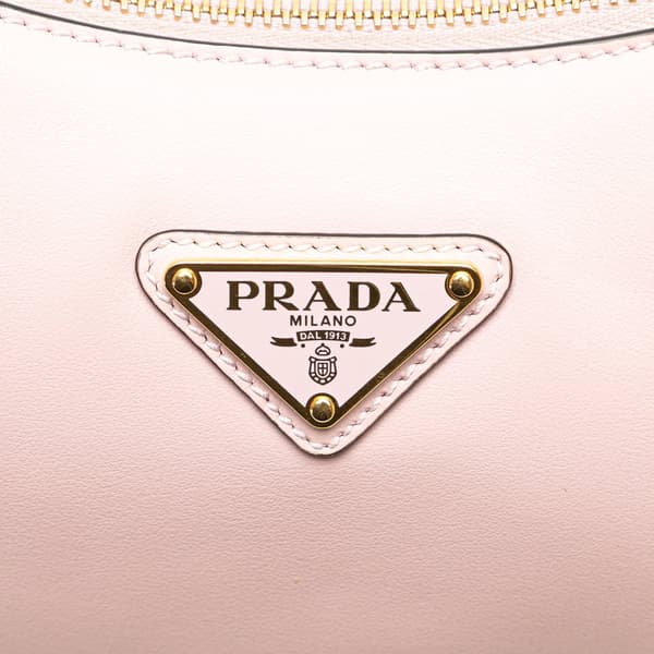 Pre-owned Prada Small Calfskin Arque Satchel Pink