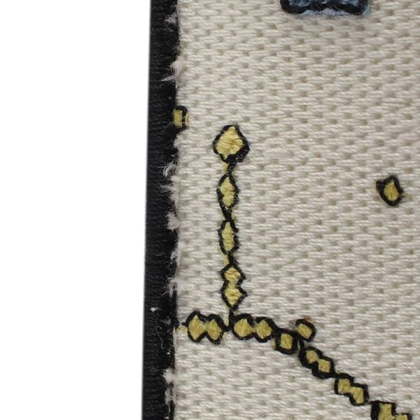 Pre-owned Dior Medium Embroidered Canvas Pixel Zodiac Lady D Lite White