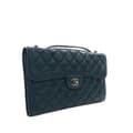 Miniatyrbild 2 av 10: Pre-owned Chanel Medium Quilted Lambskin Citizen Flap Green