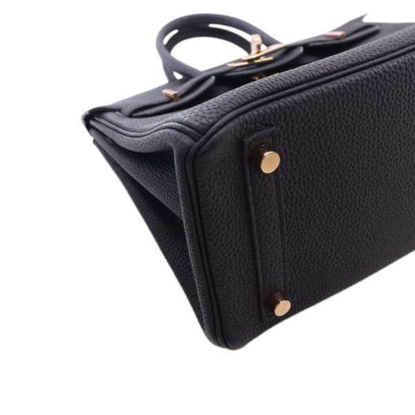Pre-owned Hermès Togo Birkin Retourne 25 Black