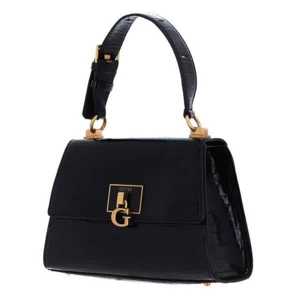 GUESS Stephi Top Handle Flap Bag Black [153799] - handväska