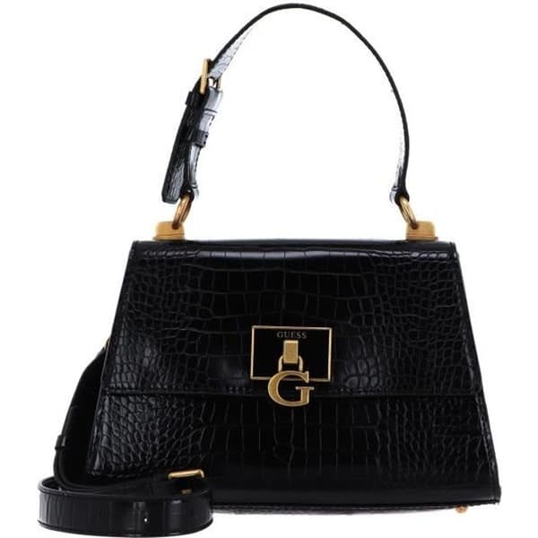 GUESS Stephi Top Handle Flap Bag Black [153799] - handväska