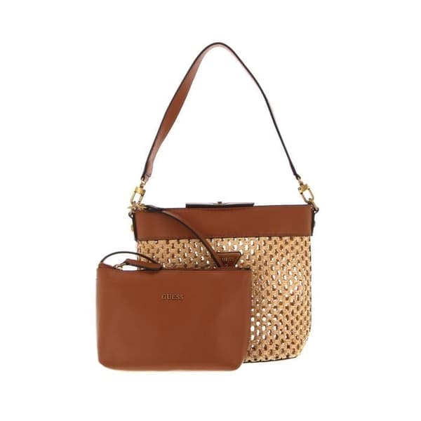GUESS Vikky Drawstring Bucket Cognac [202739] - axelväska crossbody