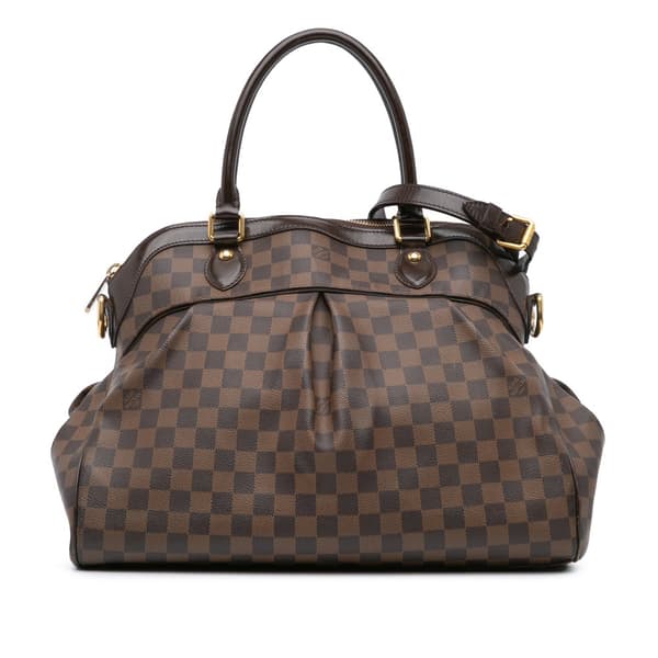 Pre-owned Louis Vuitton Damier Ebene Trevi GM Brown