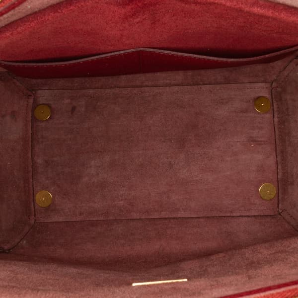 Pre-owned Celine Mini Grained Calfskin Belt Bag Red