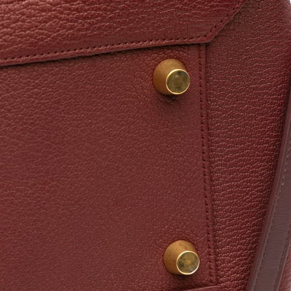 Pre-owned Celine Mini Grained Calfskin Belt Bag Red