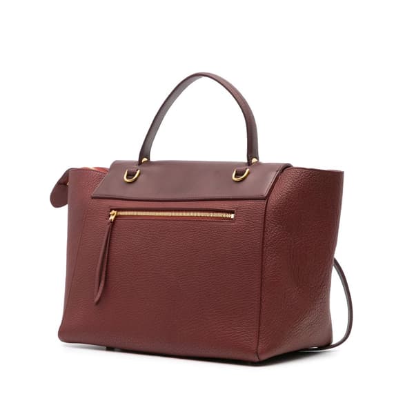 Pre-owned Celine Mini Grained Calfskin Belt Bag Red