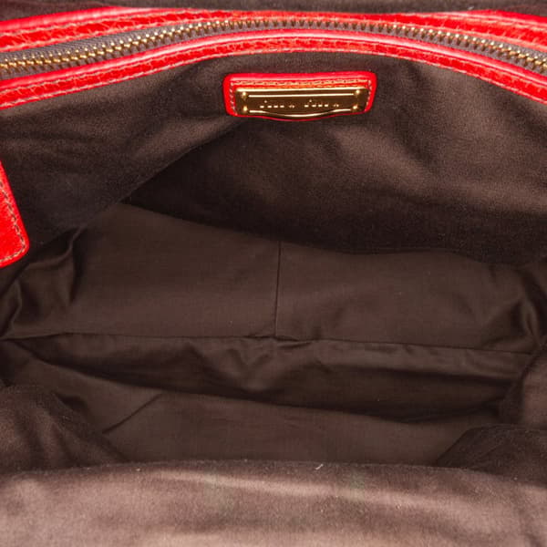 Pre-owned Miu Miu Nappa Frame Lux Top Handle Red