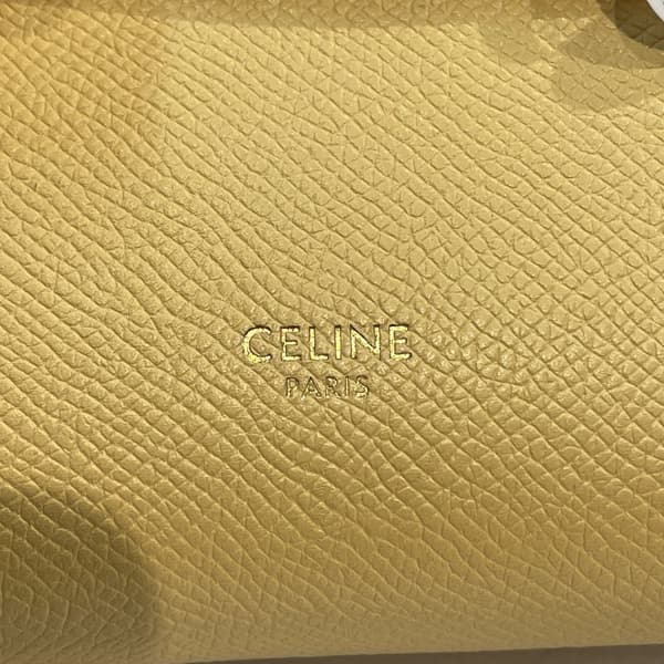 Pre-owned Celine Pico Grained Calfskin Belt Bag Yellow