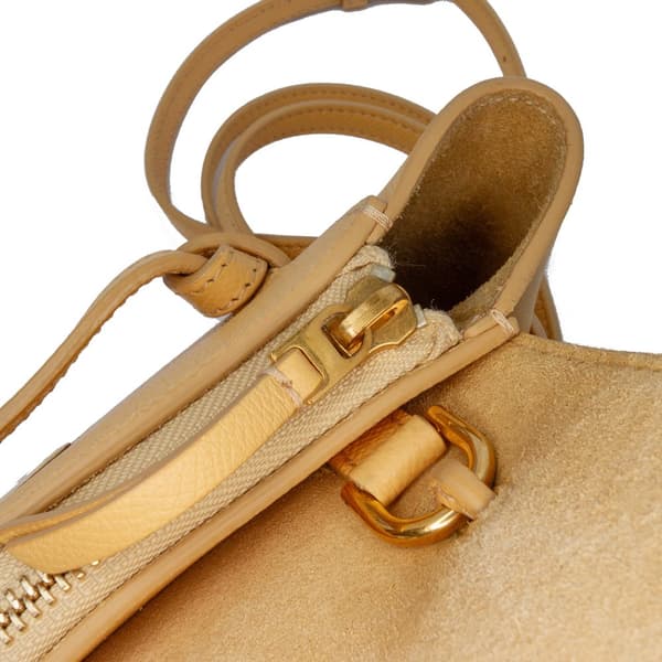 Pre-owned Celine Pico Grained Calfskin Belt Bag Yellow