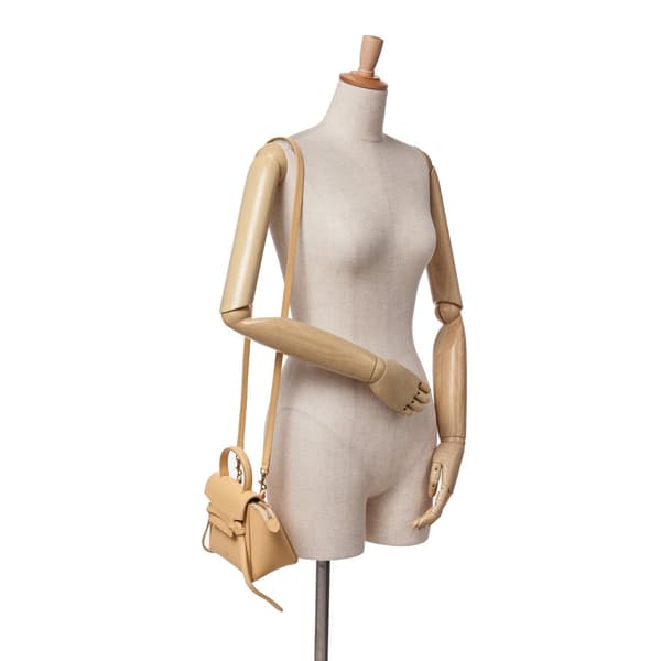 Pre-owned Celine Pico Grained Calfskin Belt Bag Yellow