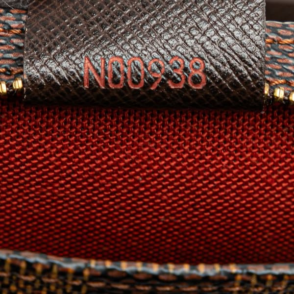 Pre-owned Louis Vuitton Damier Ebene Trousse Pochette Brown