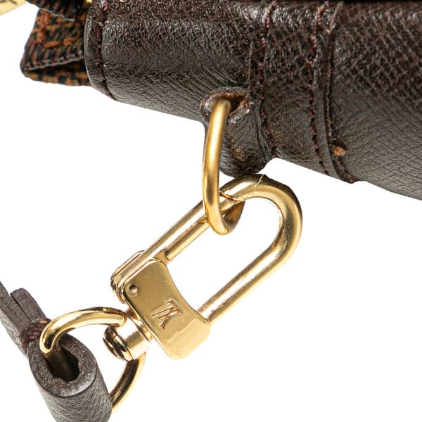 Pre-owned Louis Vuitton Damier Ebene Trousse Pochette Brown