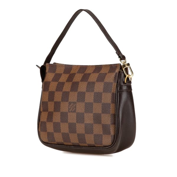 Pre-owned Louis Vuitton Damier Ebene Trousse Pochette Brown