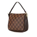 Miniatyrbillede 2 af 10: Pre-owned Louis Vuitton Damier Ebene Trousse Pochette Brown