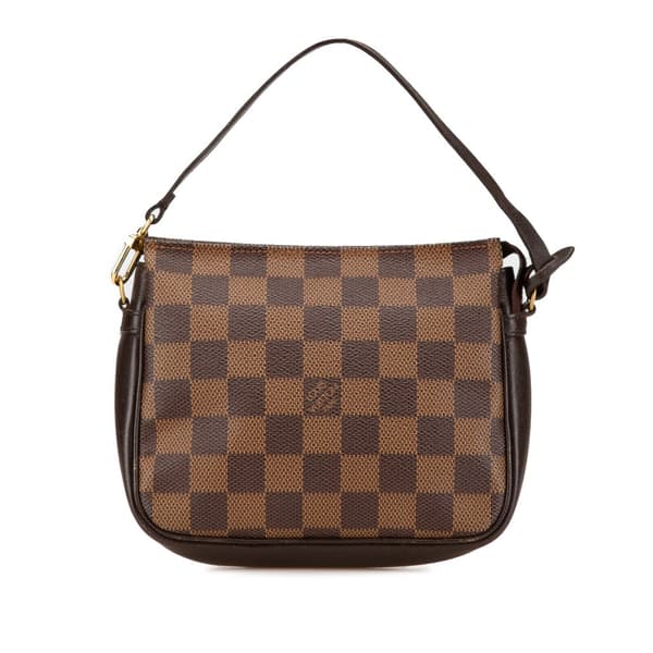 Pre-owned Louis Vuitton Damier Ebene Trousse Pochette Brown