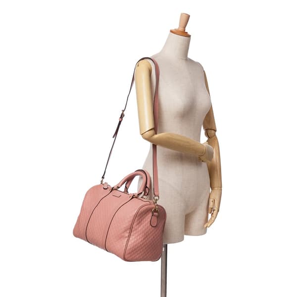 Pre-owned Gucci Medium Microguccissima Satchel Pink