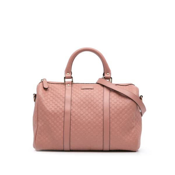 Pre-owned Gucci Medium Microguccissima Satchel Pink