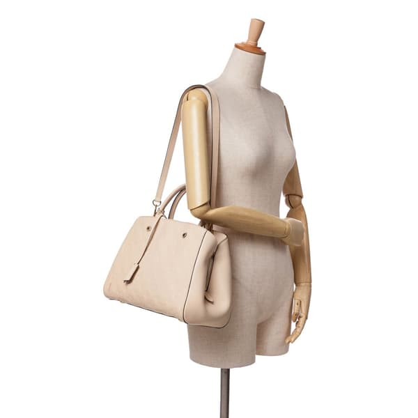 Pre-owned Louis Vuitton Monogram Empreinte Montaigne MM Brown