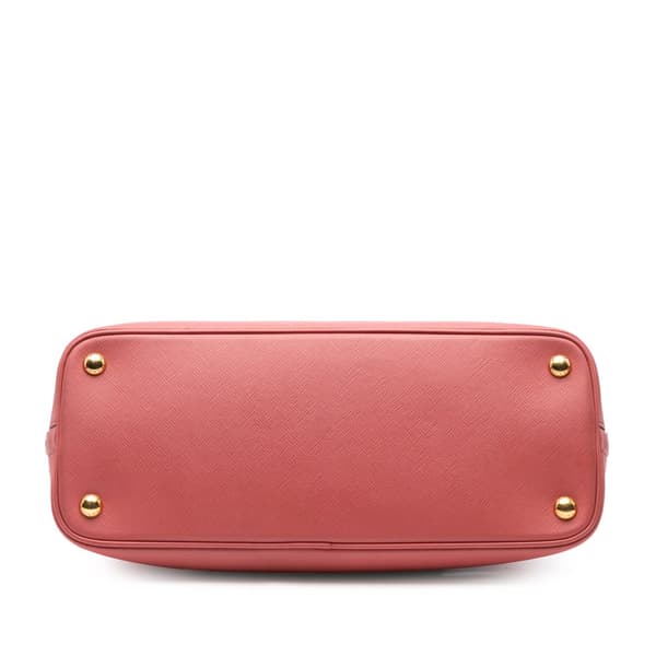 Pre-owned Prada Medium Saffiano Lux Open Promenade Satchel Pink