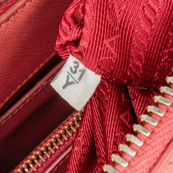 Pre-owned Prada Medium Saffiano Lux Open Promenade Satchel Pink